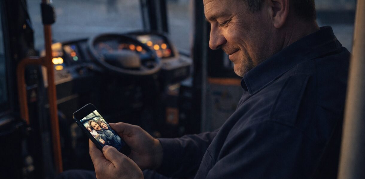 munka és család egyensúlya járművezetőknek – műszakos munka mellett megélt pillanat