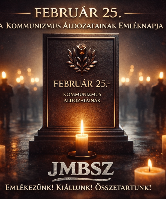 Február 25. – A kommunizmus áldozatainak emléknapja, gyertyafényes megemlékezés JMBSZ arculattal
