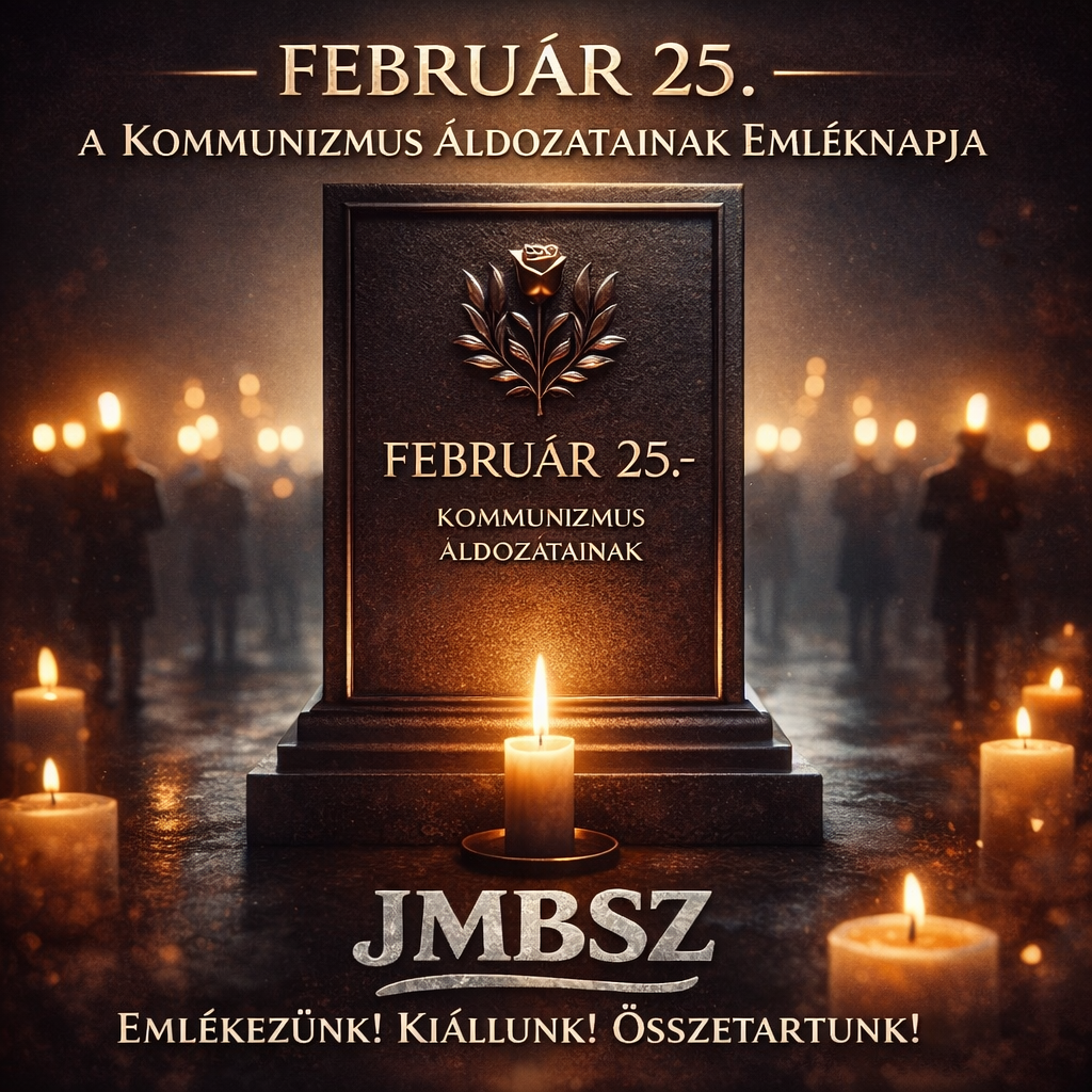 Február 25. – A kommunizmus áldozatainak emléknapja, gyertyafényes megemlékezés JMBSZ arculattal