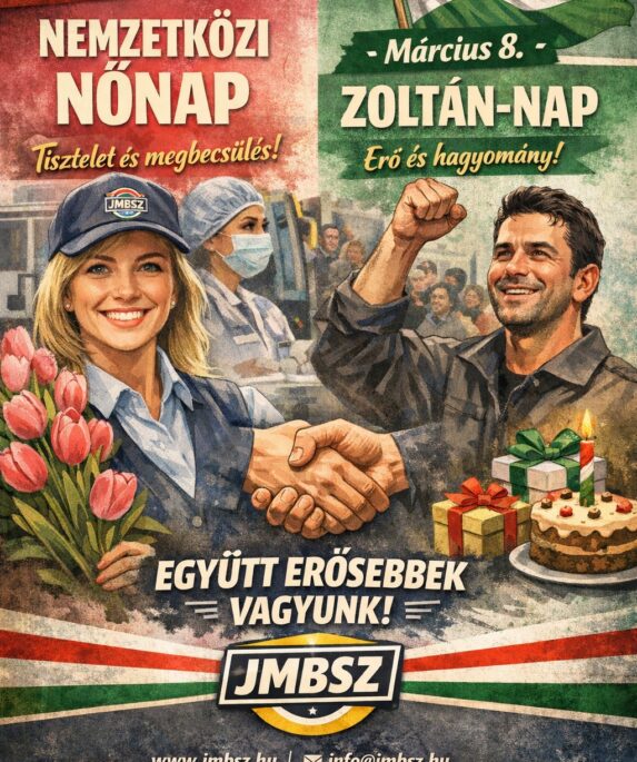 Március 8-i kettős ünnep a JMBSZ-nél: egyenruhás nőnap köszöntése tulipánnal és Zoltán-nap ünneplése tortával. Együtt erősebbek vagyunk!
