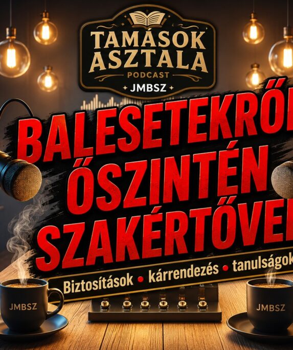 Balesetekről őszintén szakértővel – Tamások Asztala JMBSZ podcast a biztosításokról és kárrendezésről