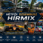 Hétfői JMBSZ Dzsembusz Hírmix 2026. július 27-én, hőhullámról, közlekedésfejlesztésről, csepeli HÉV-ről, sztrájkról, erdőtüzekről, MÁV retró hétvégéről és Forma–1-es hírekről.