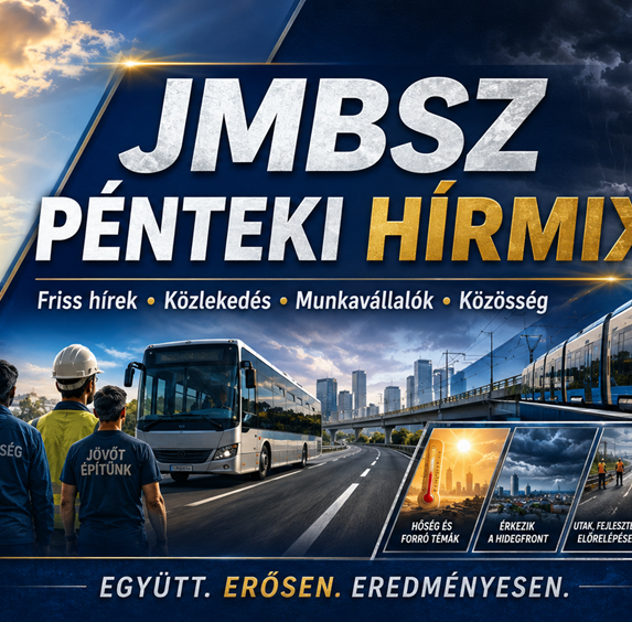 Dzsembusz Pénteki Hírmix 2026. július 17-én JMBSZ szemmel, közlekedési, munkavállalói, időjárási, gazdasági, közbiztonsági és sporthírekkel.
