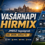 Vasárnapi hírmix 2026. július 12-én JMBSZ szemmel, közéleti, munkavállalói, közlekedésbiztonsági, időjárási, gazdasági és sporthírekkel.