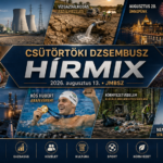 Csütörtöki JMBSZ Dzsembusz Hírmix 2026. augusztus 13-án, Duna alacsony vízállással, paksi energiabiztonsággal, vízgazdálkodással, augusztus 20-i ünnepi programokkal, Magyarország tortájával, Szent István-napi kenyérrel, Sziget Fesztivállal, energia- és gázellátási hírekkel, Kós Hubert aranyérmével, illegális hulladék felszámolásával és nemzetközi feszültségekkel.