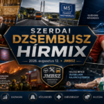Szerdai JMBSZ Dzsembusz Hírmix 2026. augusztus 12-én, Baka András köztársasági elnökké választásával, útfelújításokkal, gazdasági és munkaerőpiaci hírekkel, véradási felhívással, Vasarely-kiállítással, andalúziai erdőtűzzel és Halász Bence Európa-bajnoki aranyérmével.