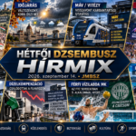 A JMBSZ Dzsembusz Hírmix 2026. szeptember 14-i hétfői 16:9 arányú kiemelt képe, magyarországi közéleti, gazdasági, közlekedési, biztonsági, kulturális és sporthírek vizuális mozaikjával.