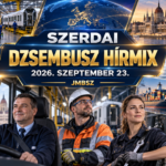 Szerdai Dzsembusz Hírmix 2026. szeptember 23. – vasút, gazdaság, igazságszolgáltatás, nemzetközi hírek és munkavállalói témák JMBSZ-szempontból.